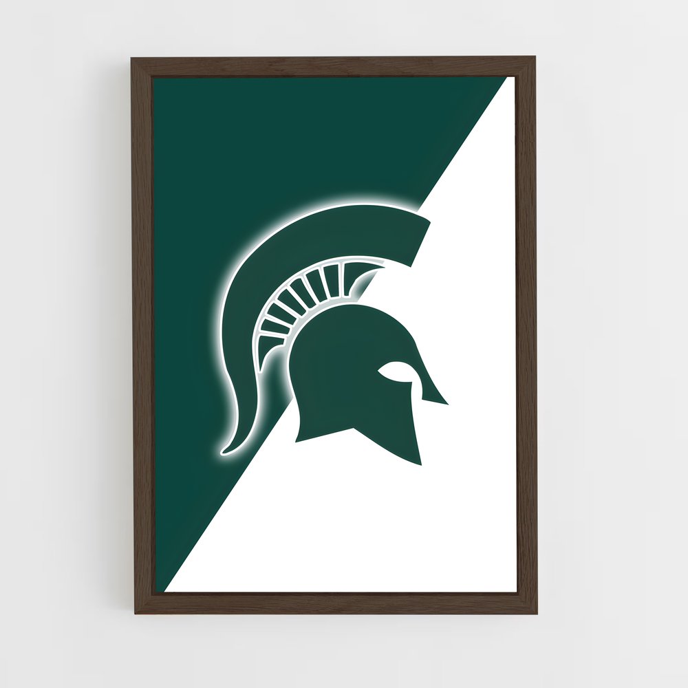 ap-michigan state spartans-4 cadre Bois foncé