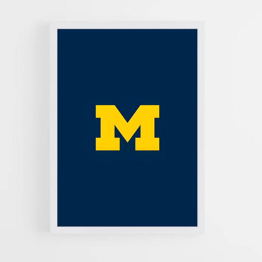 ap-michigan wolverines-3 cadre Blanc