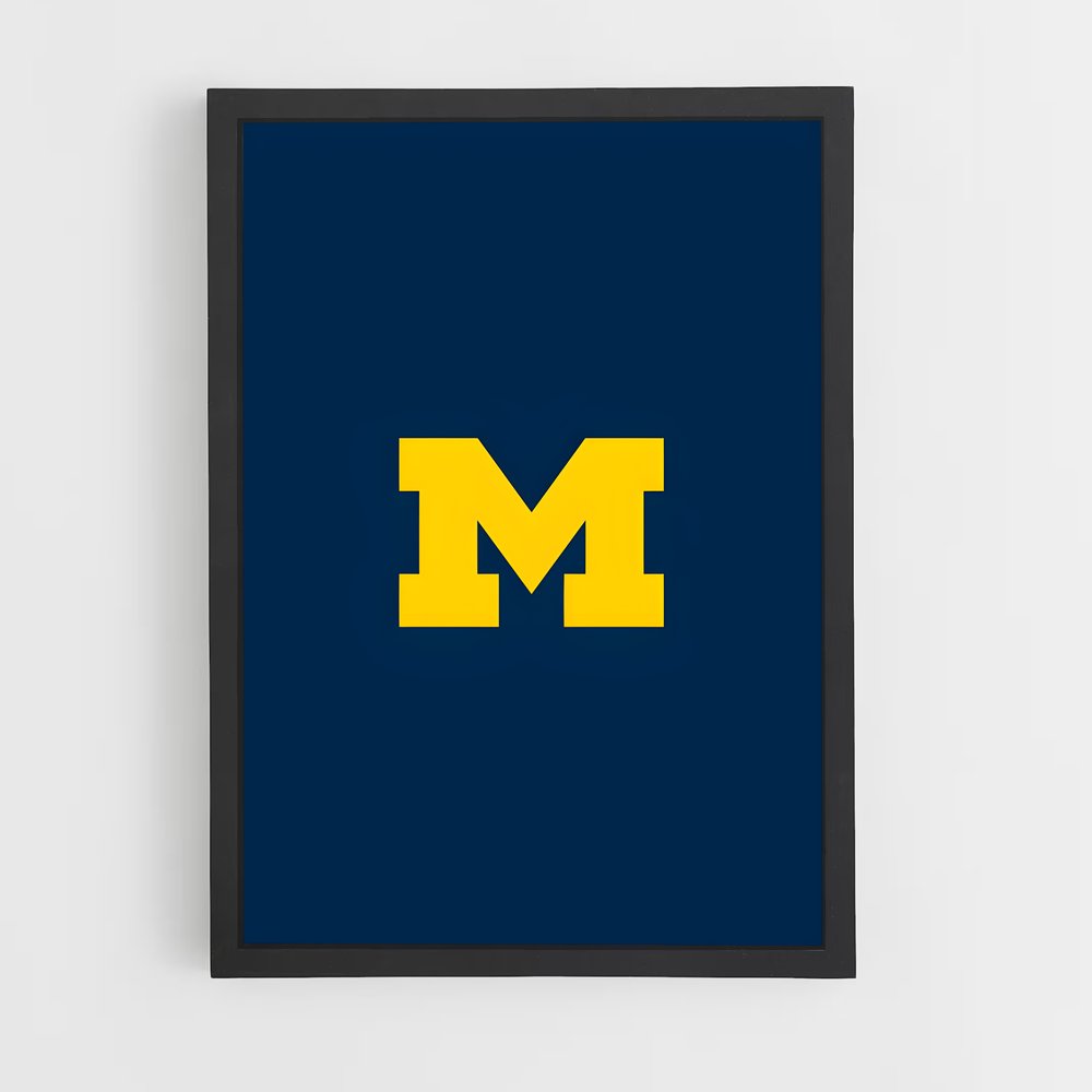 ap-michigan wolverines-3 cadre Noir