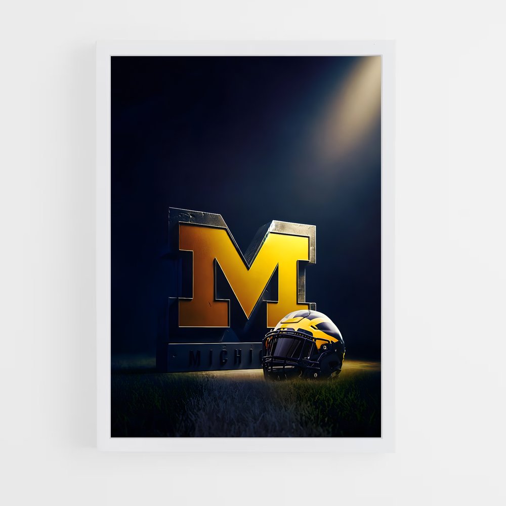 ap-michigan wolverines-5 cadre Blanc