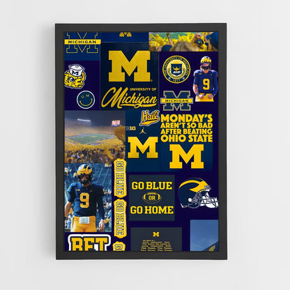 ap-michigan wolverines-6 cadre Noir