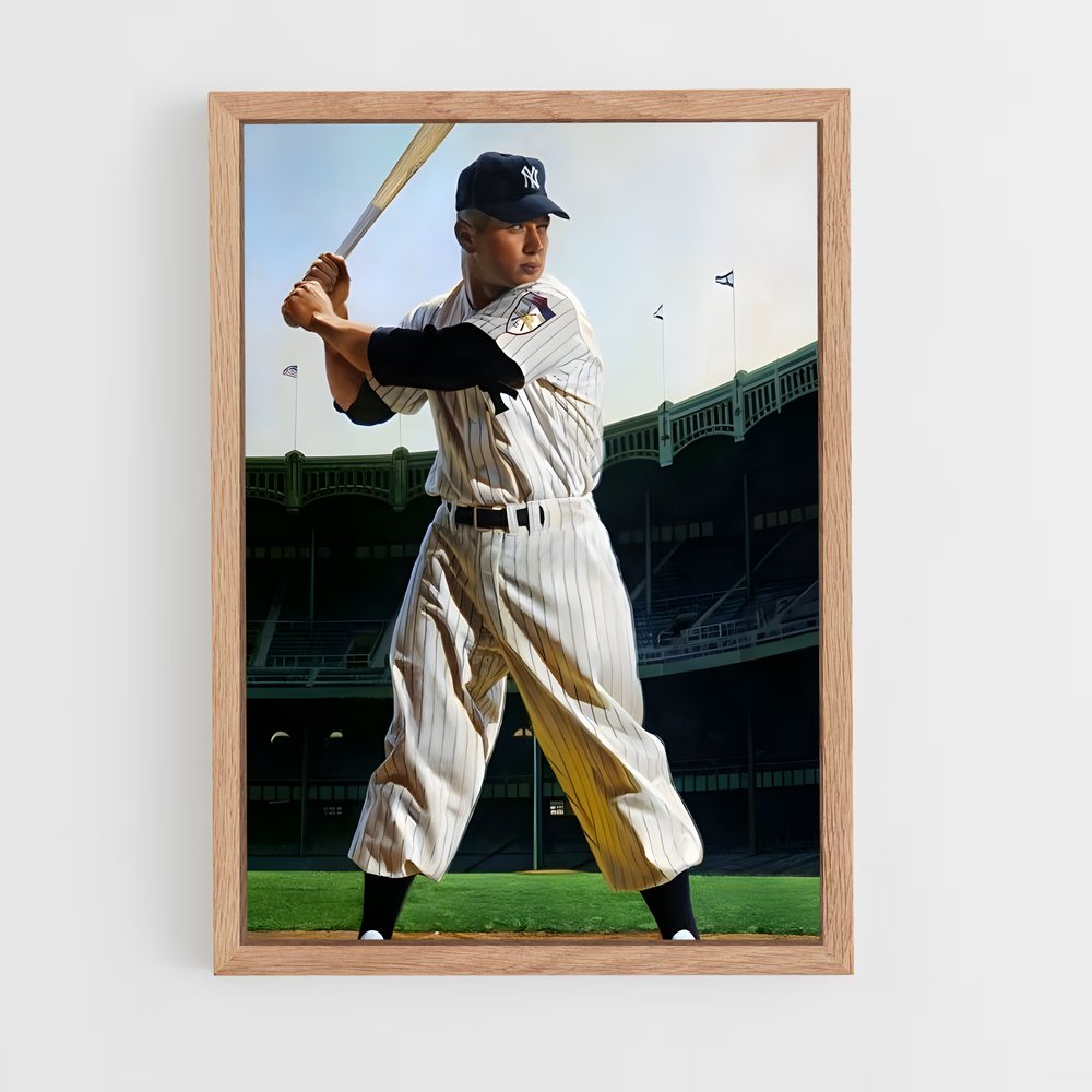 ap-mickey mantle-6 cadre Bois clair