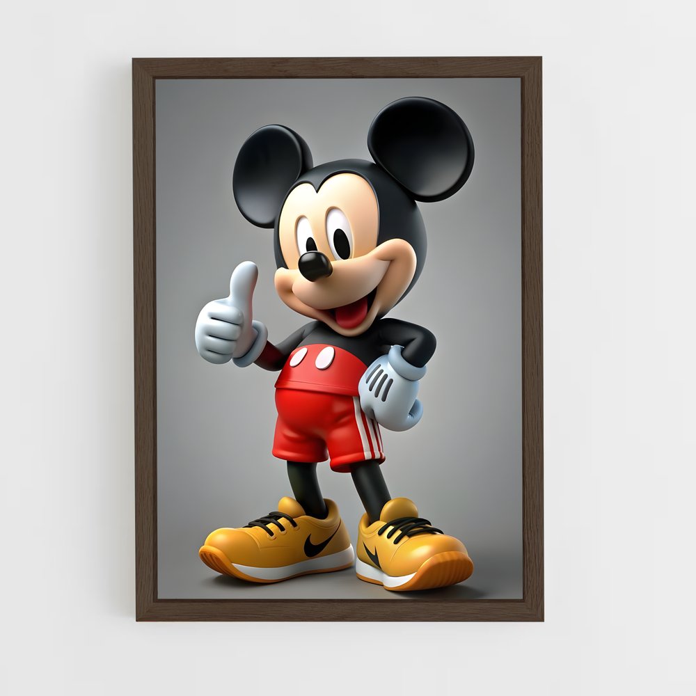 ap-mickey mouse-5 cadre Bois foncé