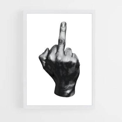 ap-middle finger-3 cadre Blanc