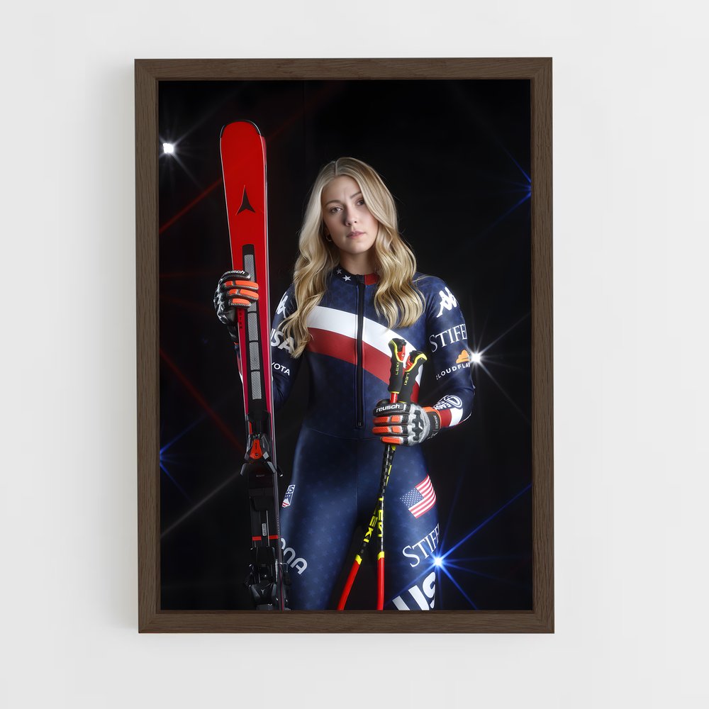 ap-mikaela shiffrin-4 cadre Bois foncé
