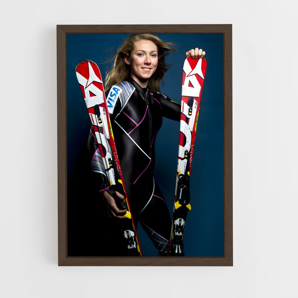 ap-mikaela shiffrin-6 cadre Bois foncé