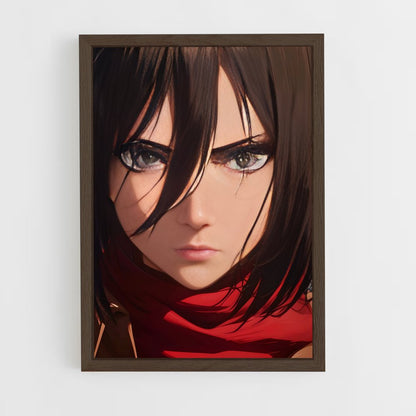 ap-mikasa ackerman-1 cadre Bois foncé