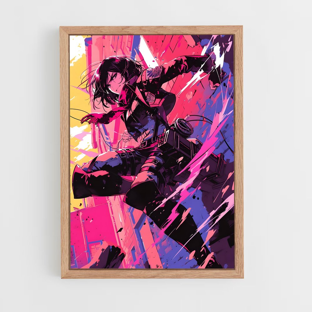 ap-mikasa ackerman-3 cadre Bois clair