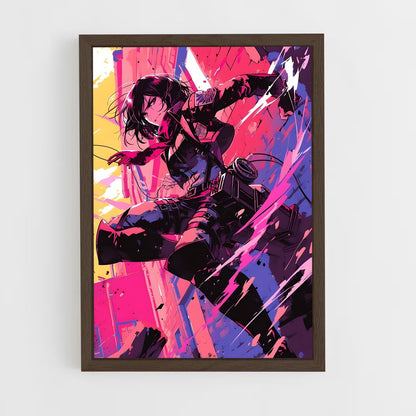 ap-mikasa ackerman-3 cadre Bois foncé