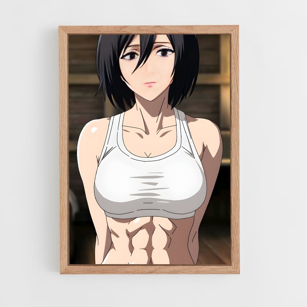 ap-mikasa ackerman-6 cadre Bois clair