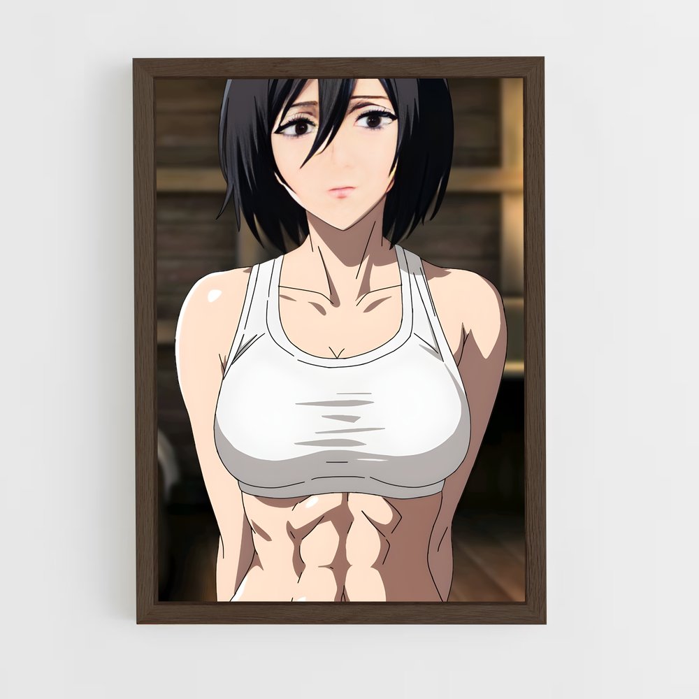 ap-mikasa ackerman-6 cadre Bois foncé