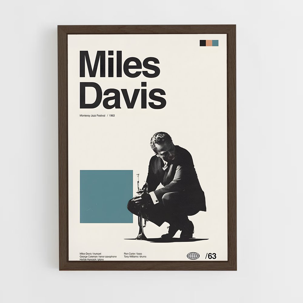 ap-miles davis-2 cadre Bois foncé