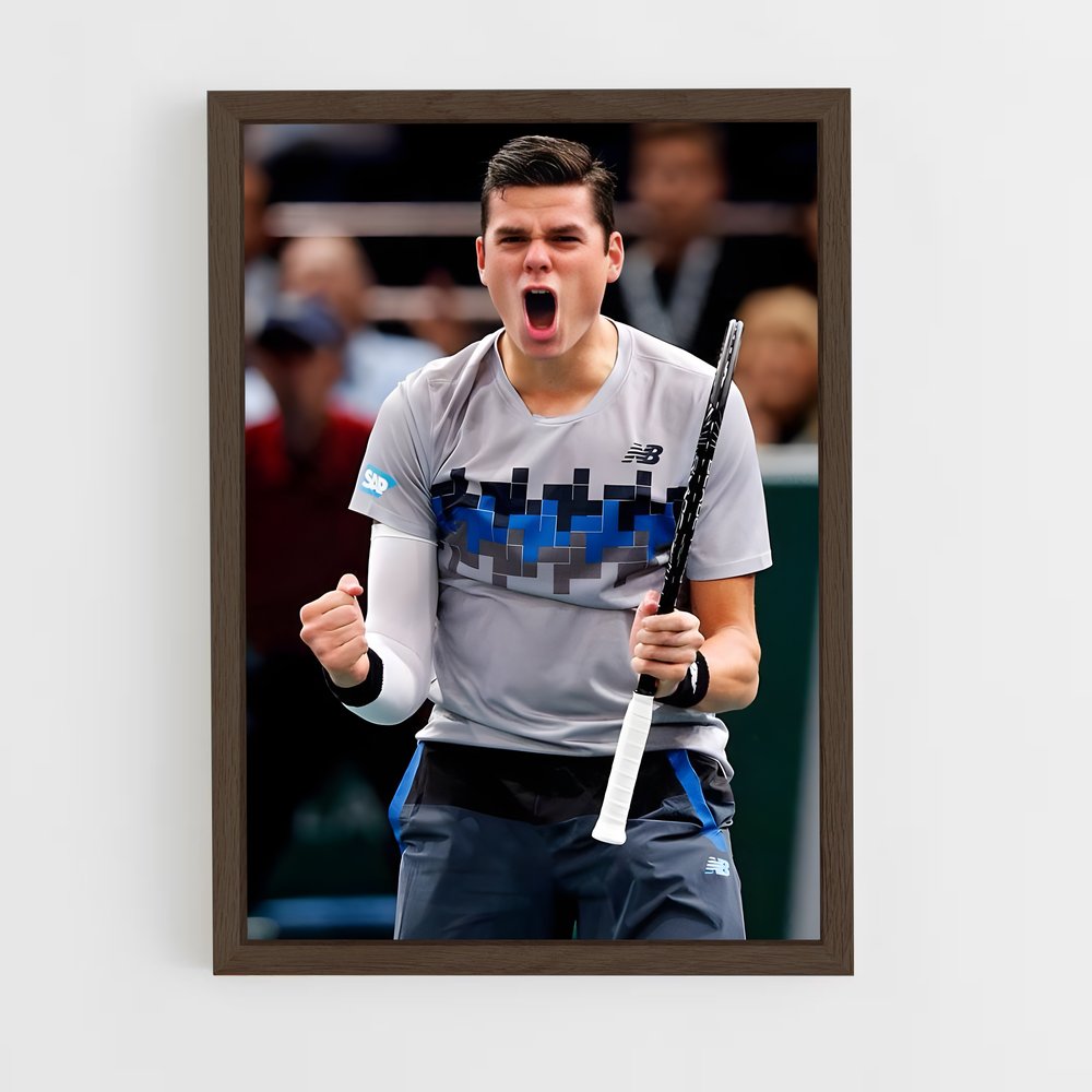 ap-milos raonic-6 cadre Bois foncé