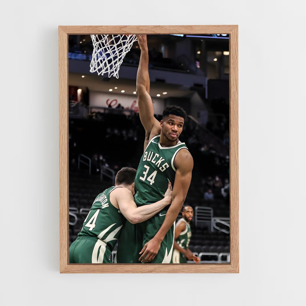 ap-milwaukee bucks-10 cadre Bois clair