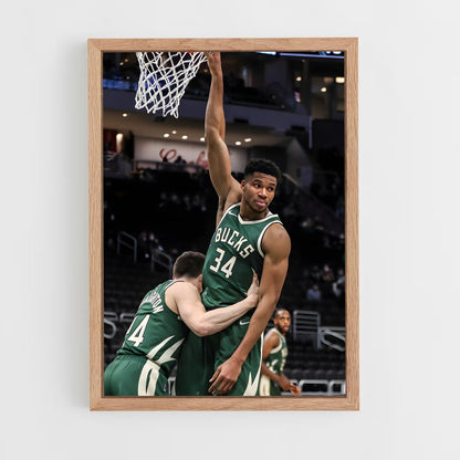 ap-milwaukee bucks-10 cadre Bois clair