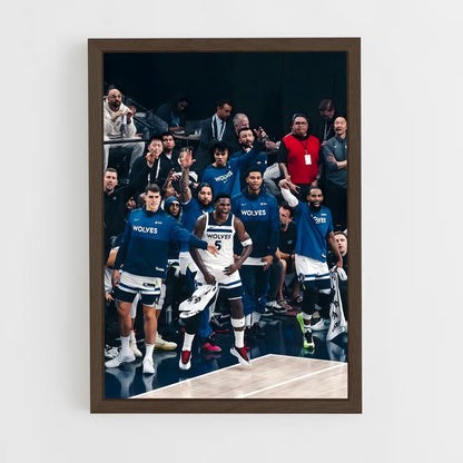 ap-minnesota timberwolves-1 cadre Bois foncé