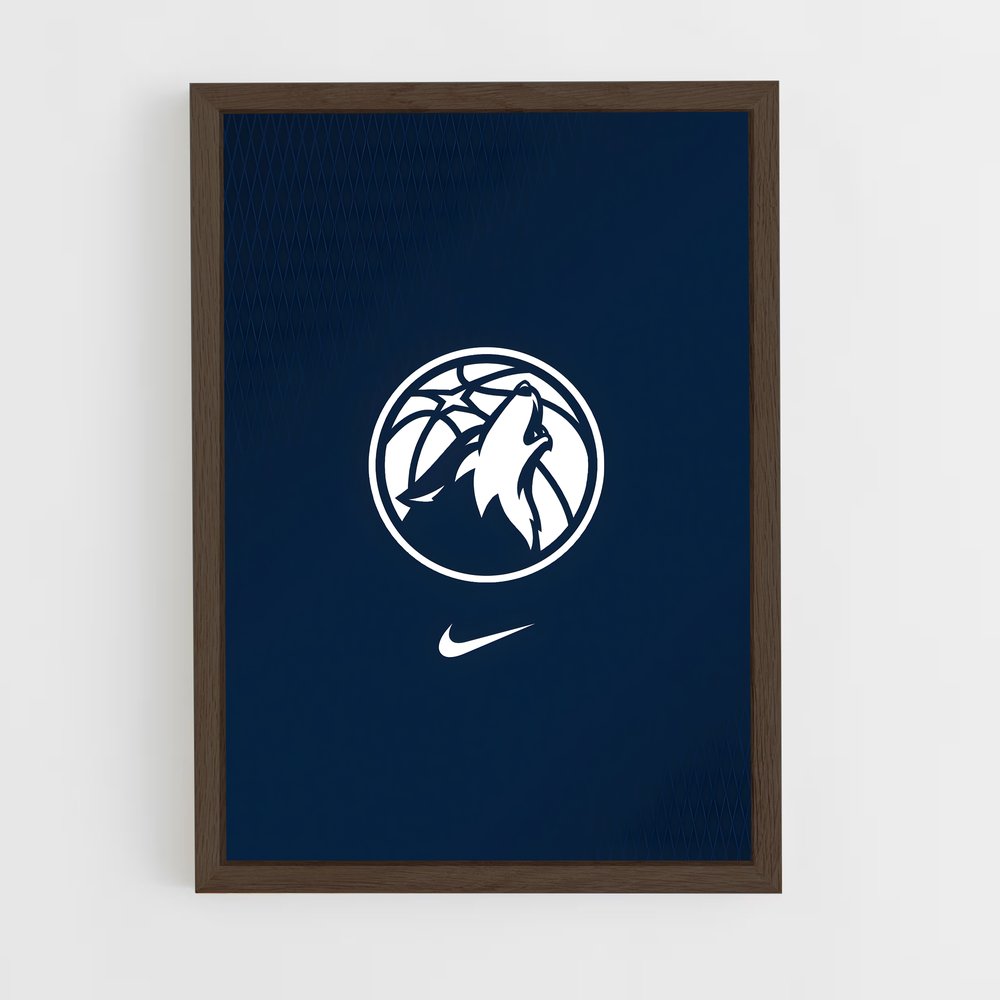 ap-minnesota timberwolves-3 cadre Bois foncé