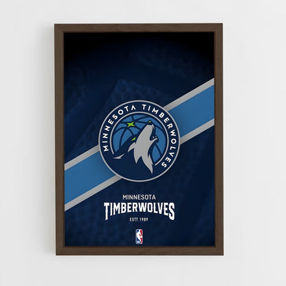 ap-minnesota timberwolves-4 cadre Bois foncé