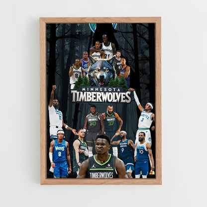 ap-minnesota timberwolves-7 cadre Bois clair