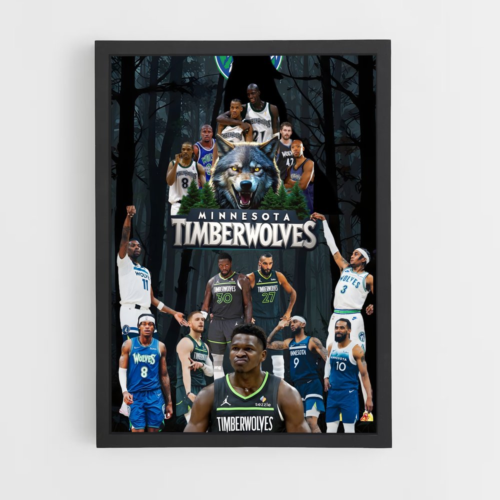 ap-minnesota timberwolves-7 cadre Noir