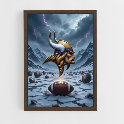 ap-minnesota vikings-3 cadre Bois foncé