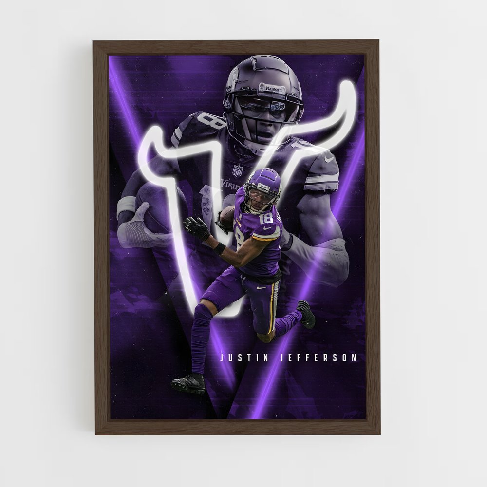 ap-minnesota vikings-5 cadre Bois foncé