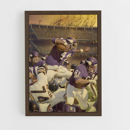 ap-minnesota vikings-7 cadre Bois foncé