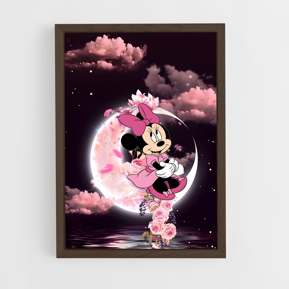 ap-minnie mouse-5 cadre Bois foncé