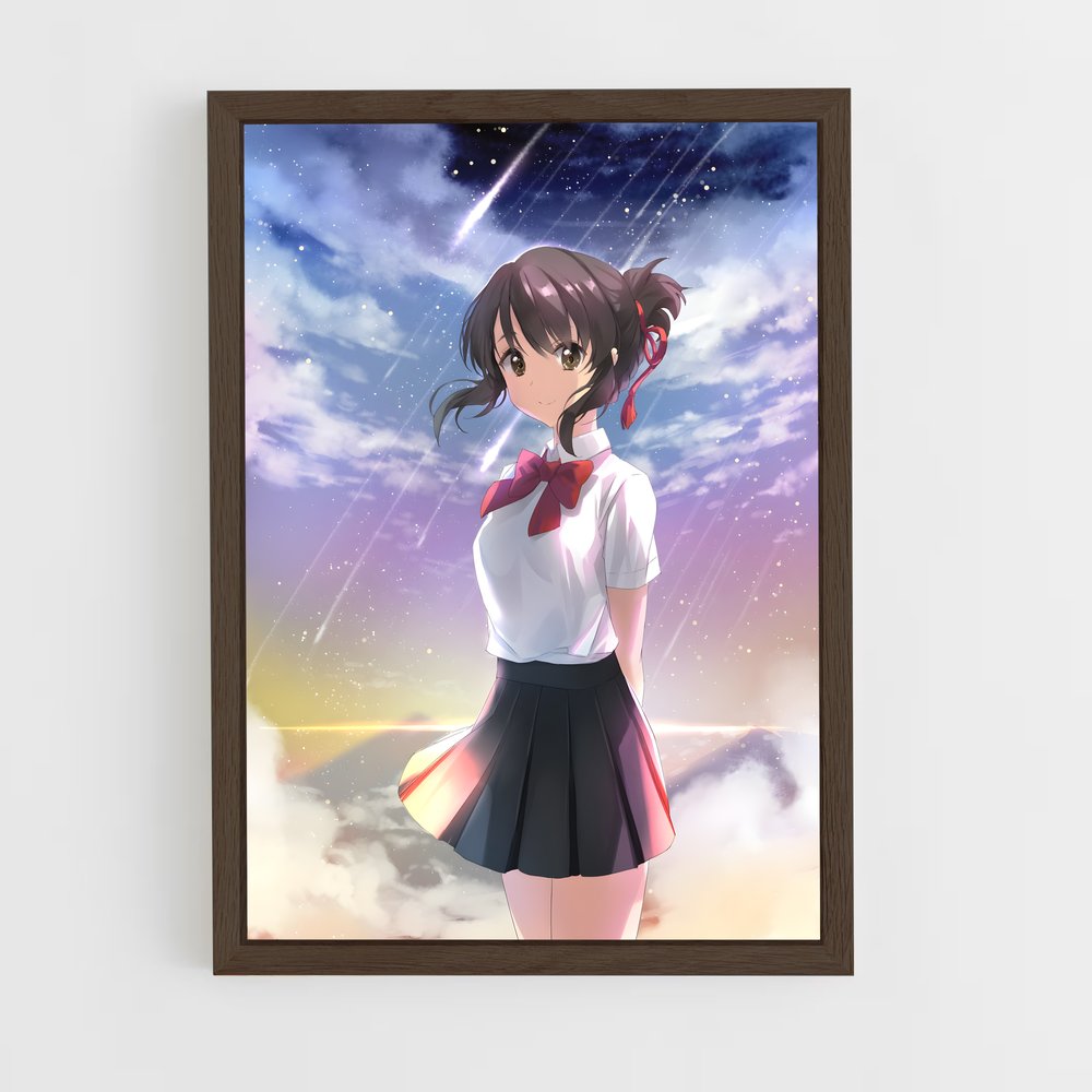 ap-mitsuha miyamizu-4 cadre Bois foncé