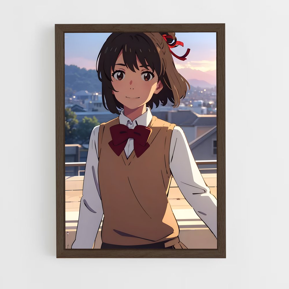 ap-mitsuha miyamizu-6 cadre Bois foncé