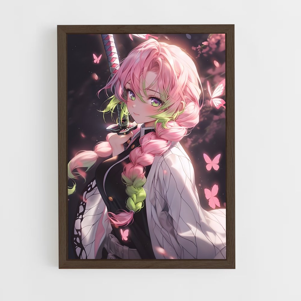 ap-mitsuri kanroji-4 cadre Bois foncé