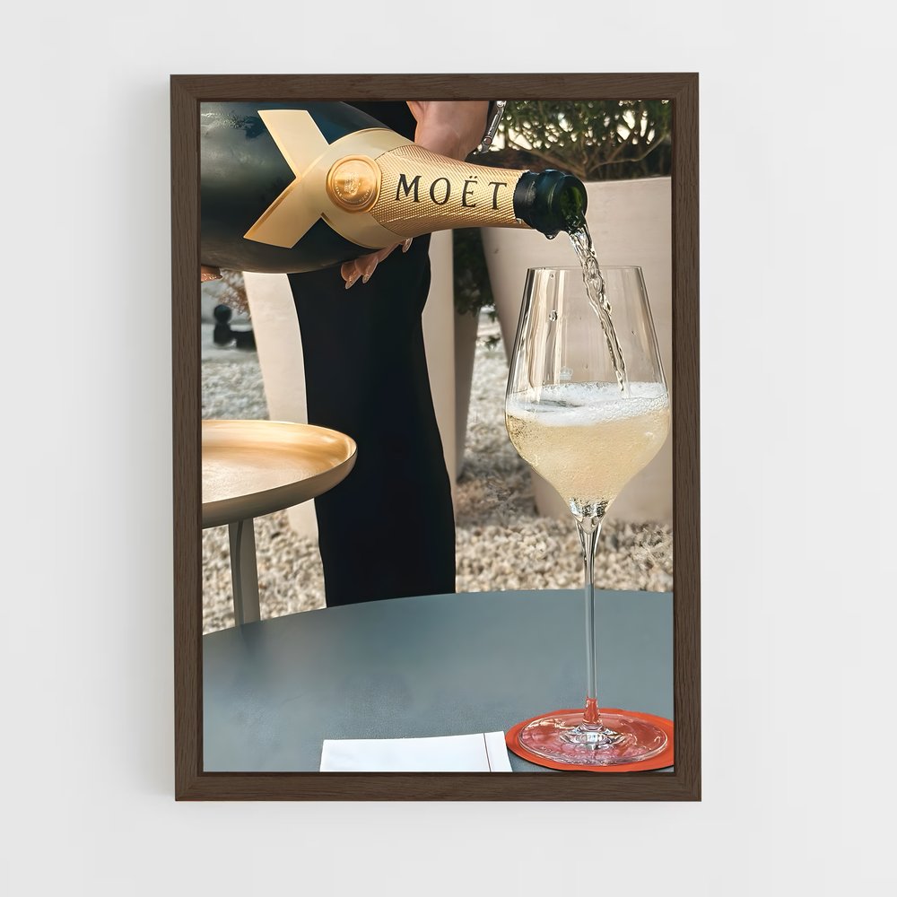 ap-moet chandon-3 cadre Bois foncé