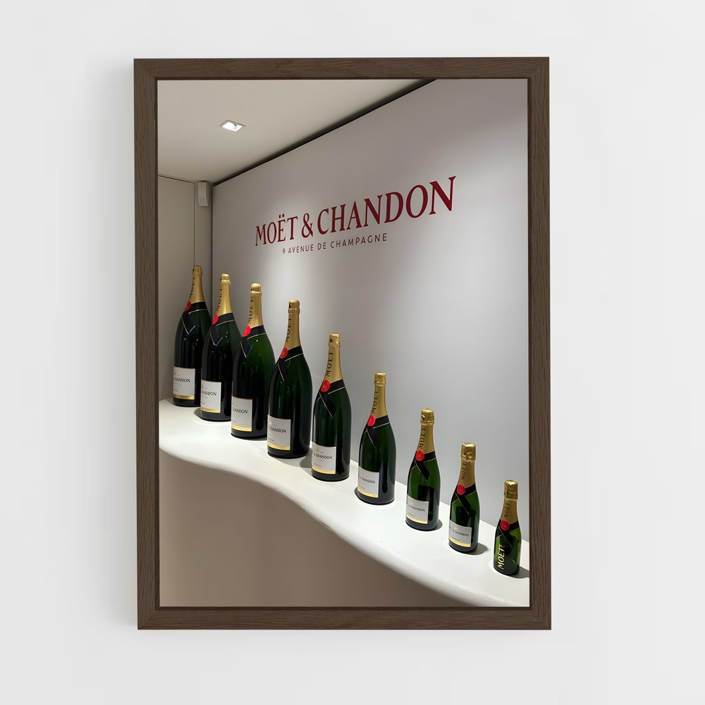 ap-moet chandon-5 cadre Bois foncé