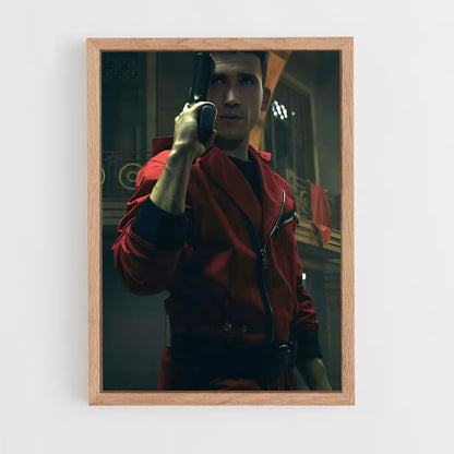 ap-money heist la casa de papel-15 cadre Bois clair
