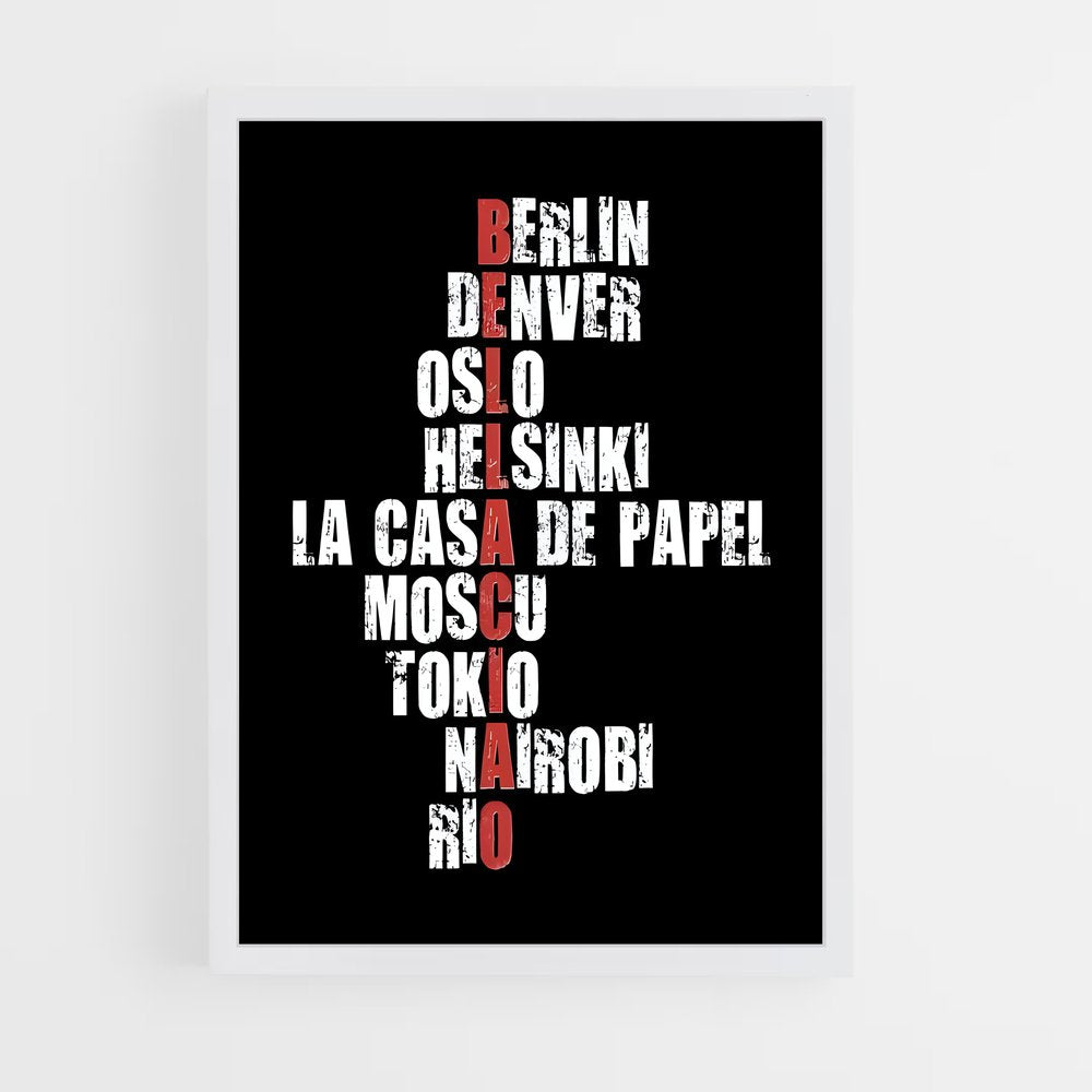 ap-money heist la casa de papel-7 cadre Blanc