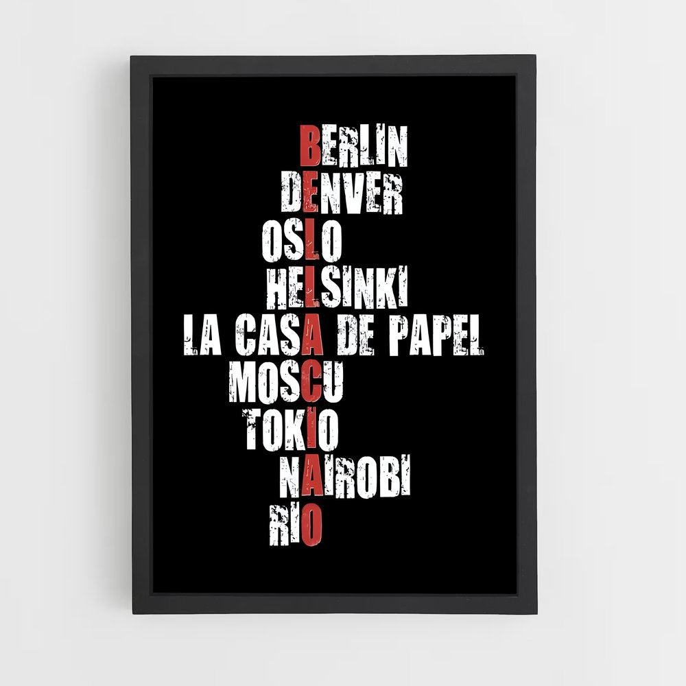 ap-money heist la casa de papel-7 cadre Noir