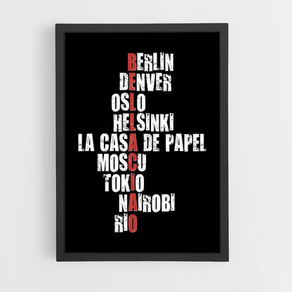ap-money heist la casa de papel-7 cadre Noir