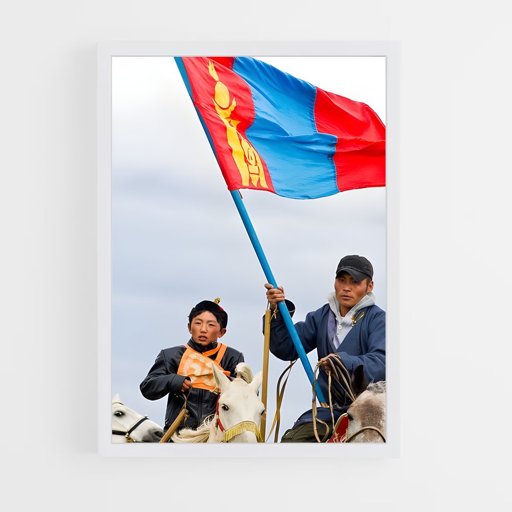 ap-mongolia flag-1 cadre Blanc