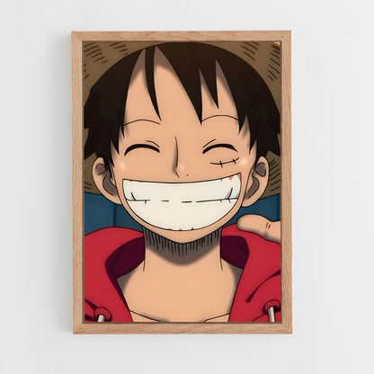 ap-monkey d luffy-5 cadre Bois clair