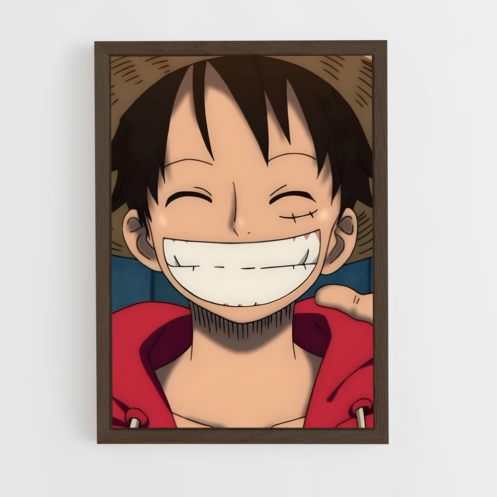 ap-monkey d luffy-5 cadre Bois foncé