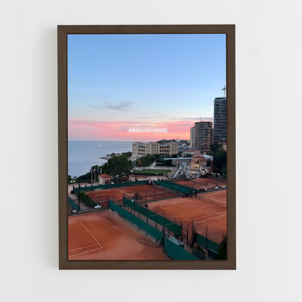 ap-monte carlo masters tennis-2 cadre Bois foncé