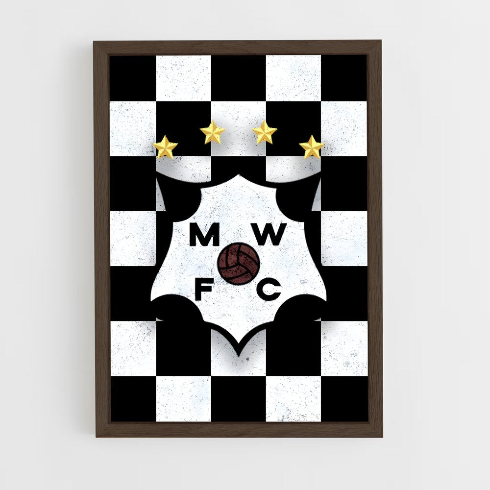 ap-montevideo wanderers fc-4 cadre Bois foncé
