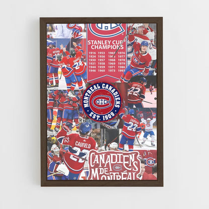 ap-montreal canadiens-1 cadre Bois foncé