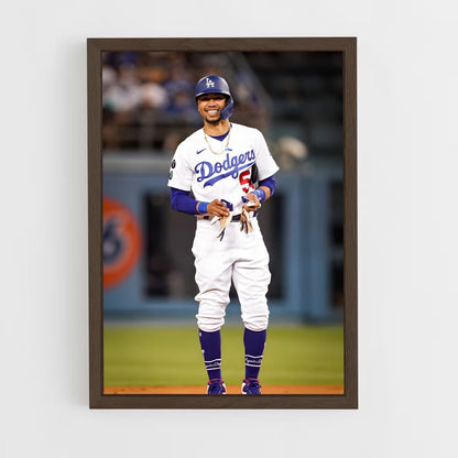 ap-mookie betts-1 cadre Bois foncé