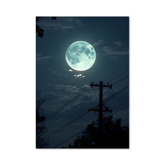 Poster Lune Électrique