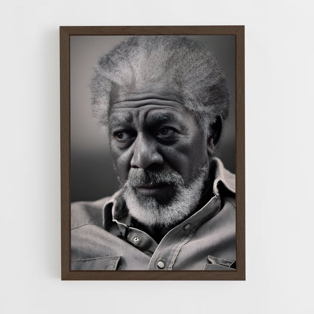 ap-morgan freeman-13 cadre Bois foncé