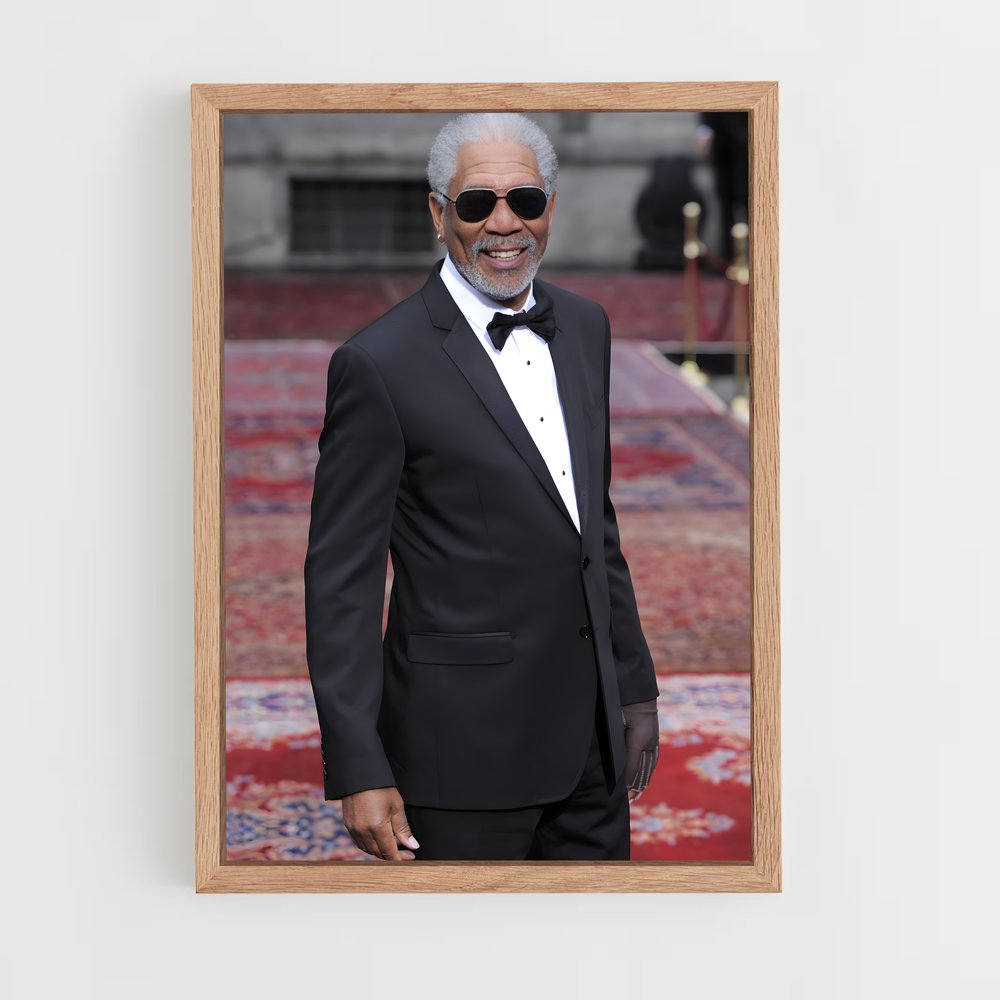 ap-morgan freeman-7 cadre Bois clair