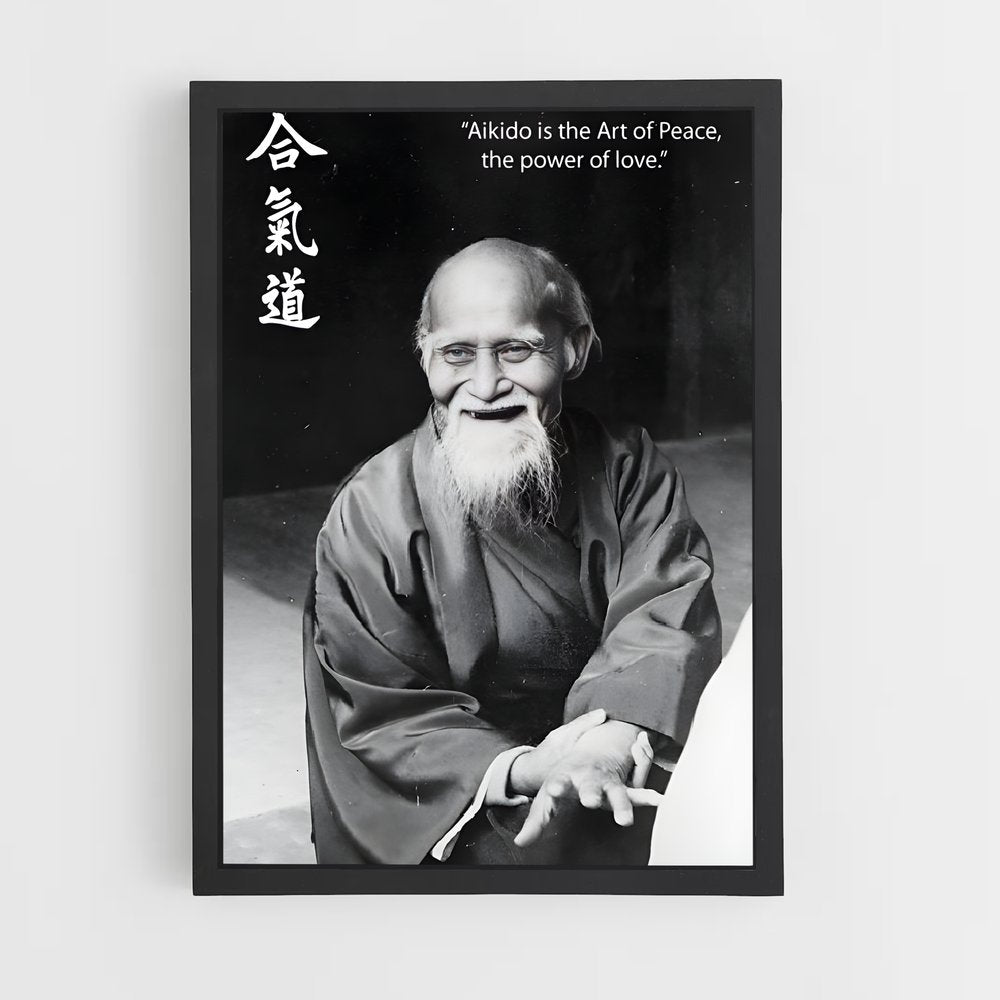 ap-morihei ueshiba-1 cadre Noir