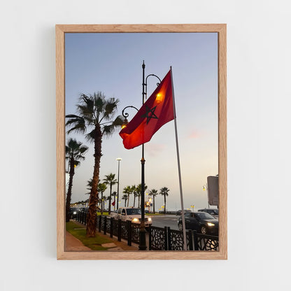 ap-morocco flag-1 cadre Bois clair