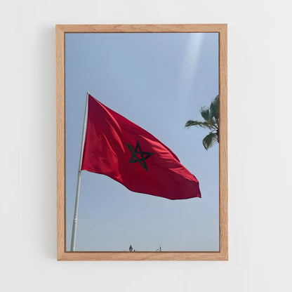 ap-morocco flag-2 cadre Bois clair
